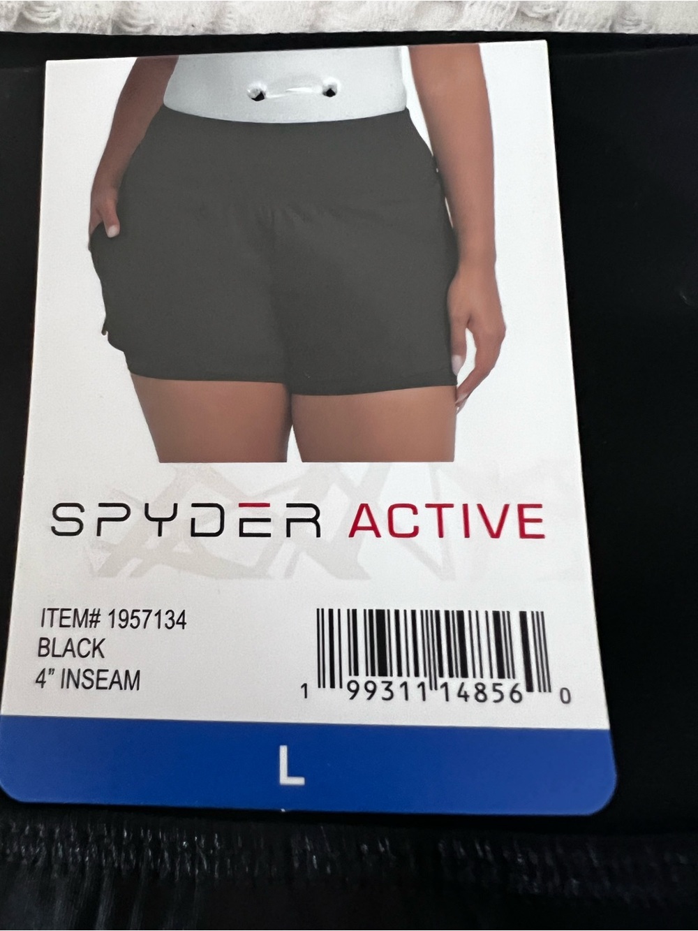 Spyder Active Women's Black Athletic Shorts Size L NWT